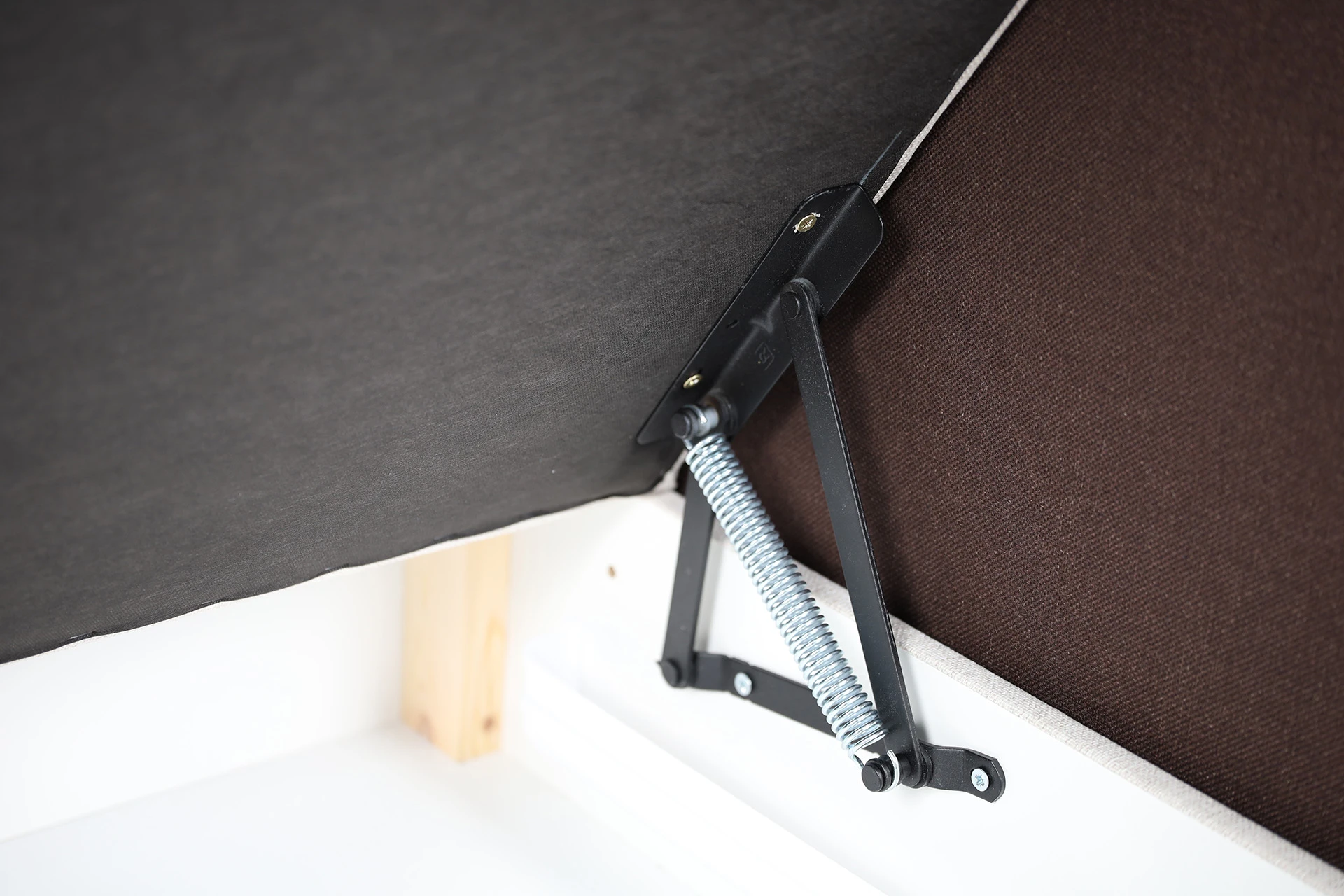 Tapczan łóżko jednoosobowe z pojemnikiem Hirek Eko 90x200 Grafitowe/Szare