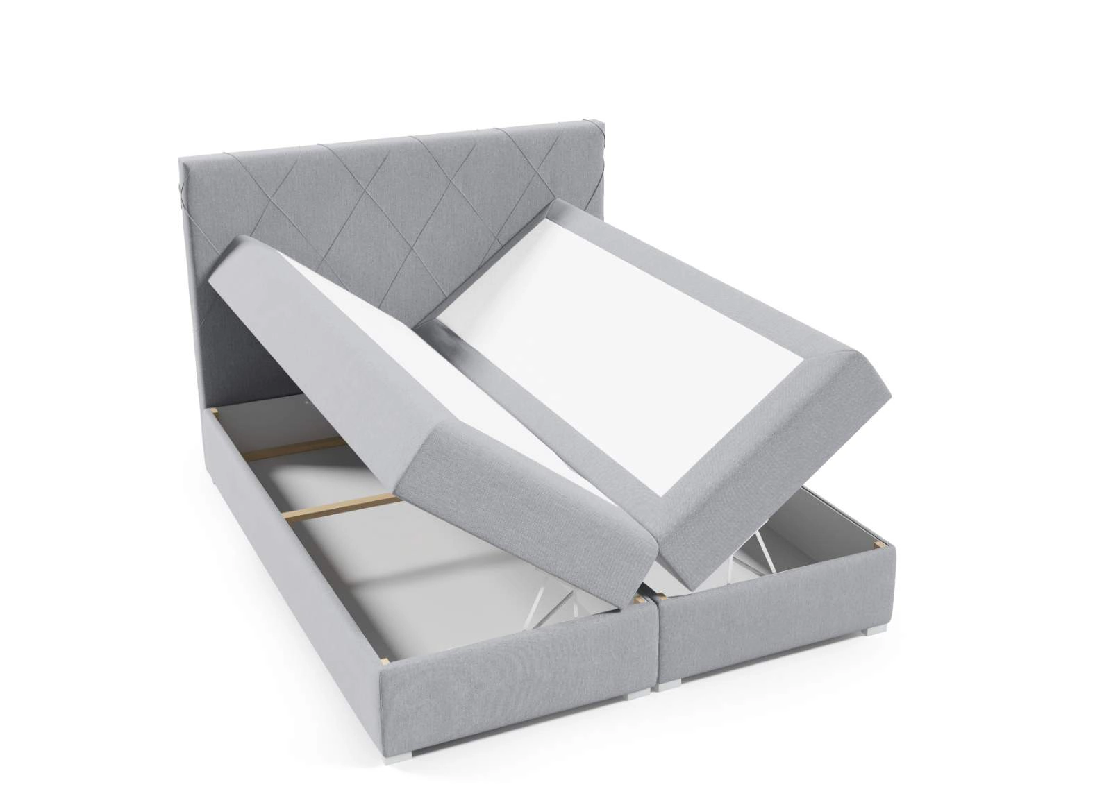 Łóżko kontynentalne pikowane Marcos 180x200 Szare