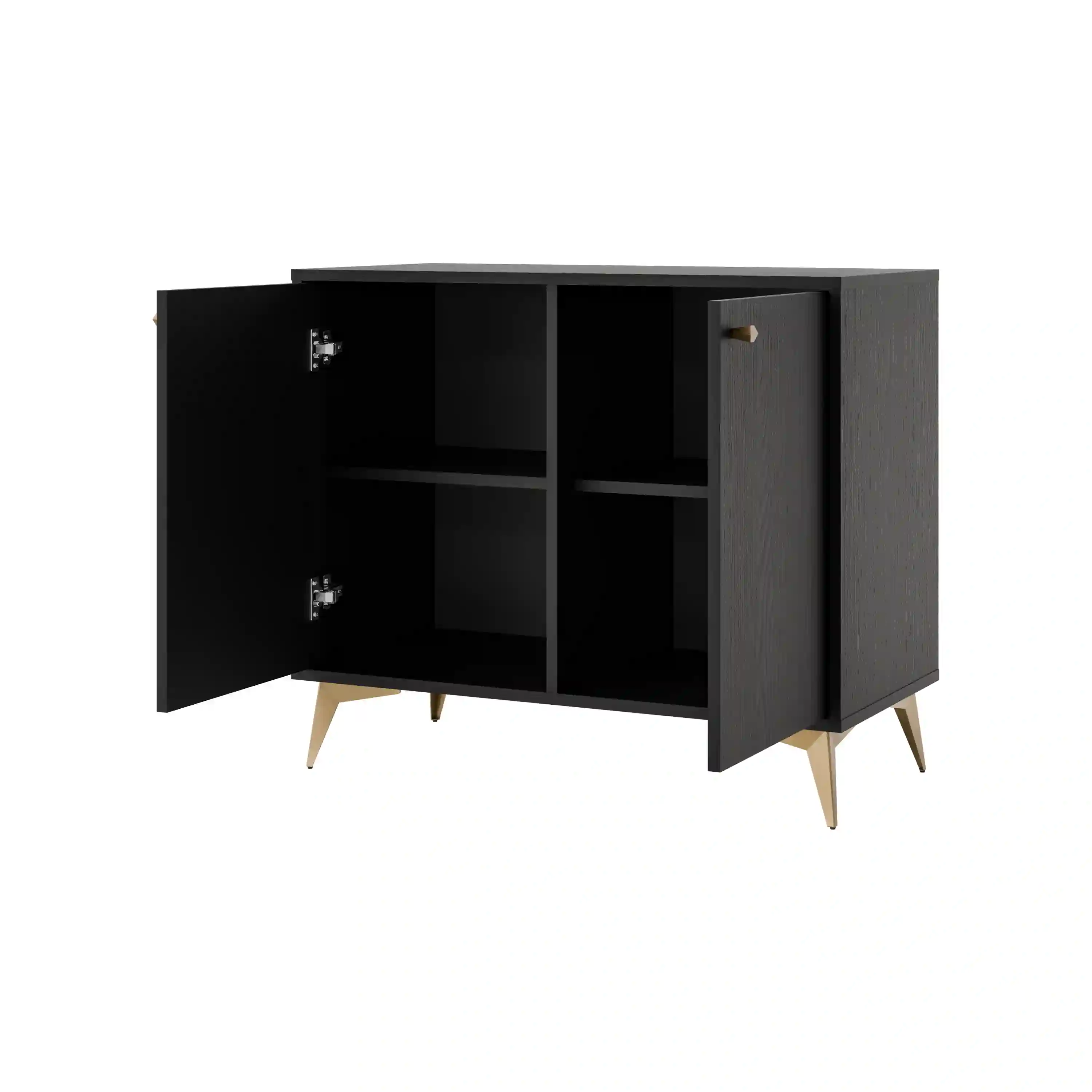Komoda dwudrzwiowa do salonu Sakai 2F T812 Czarny