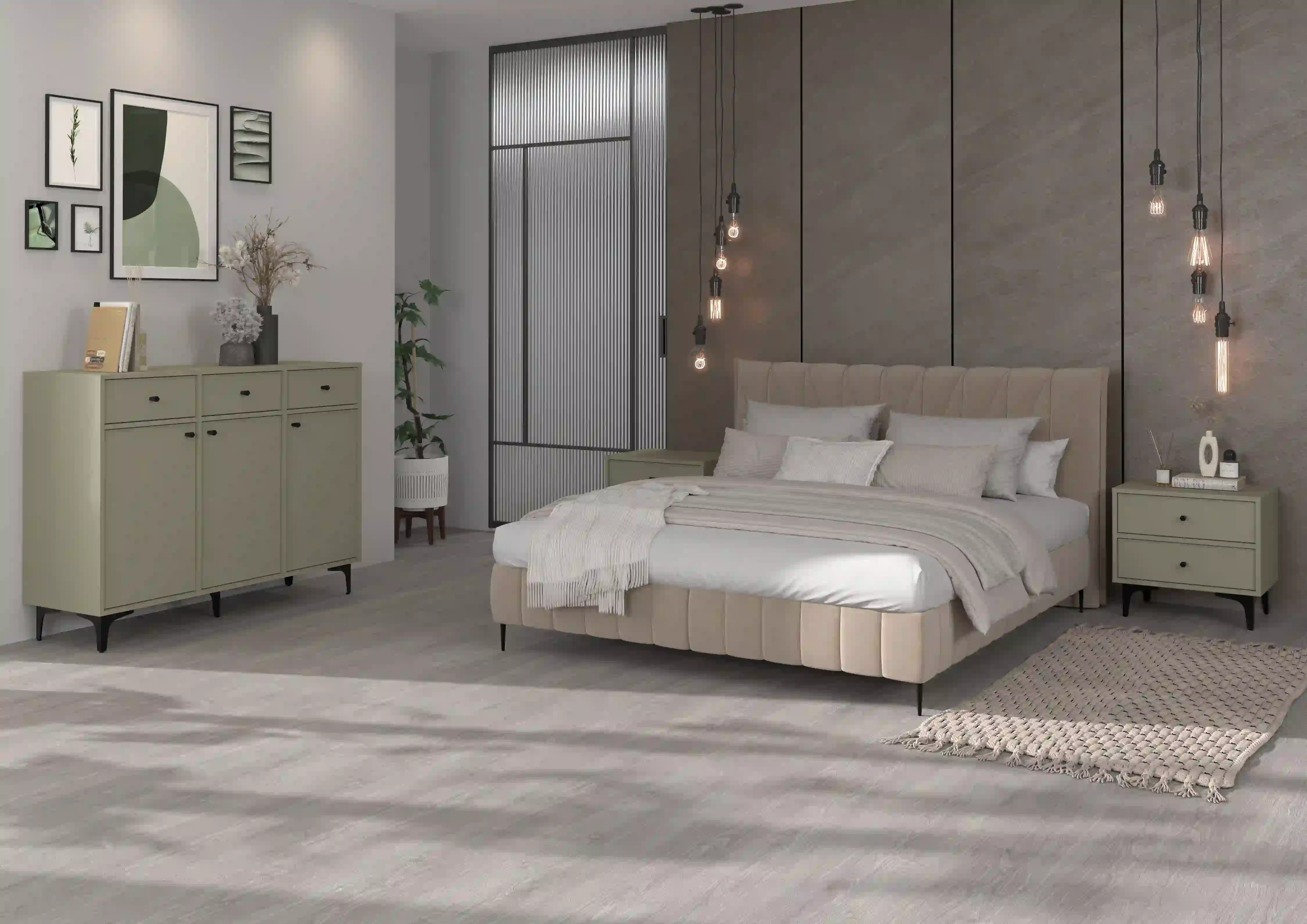 Komoda trzydrzwiowa do salonu Sakai 3F T813 Eukaliptus