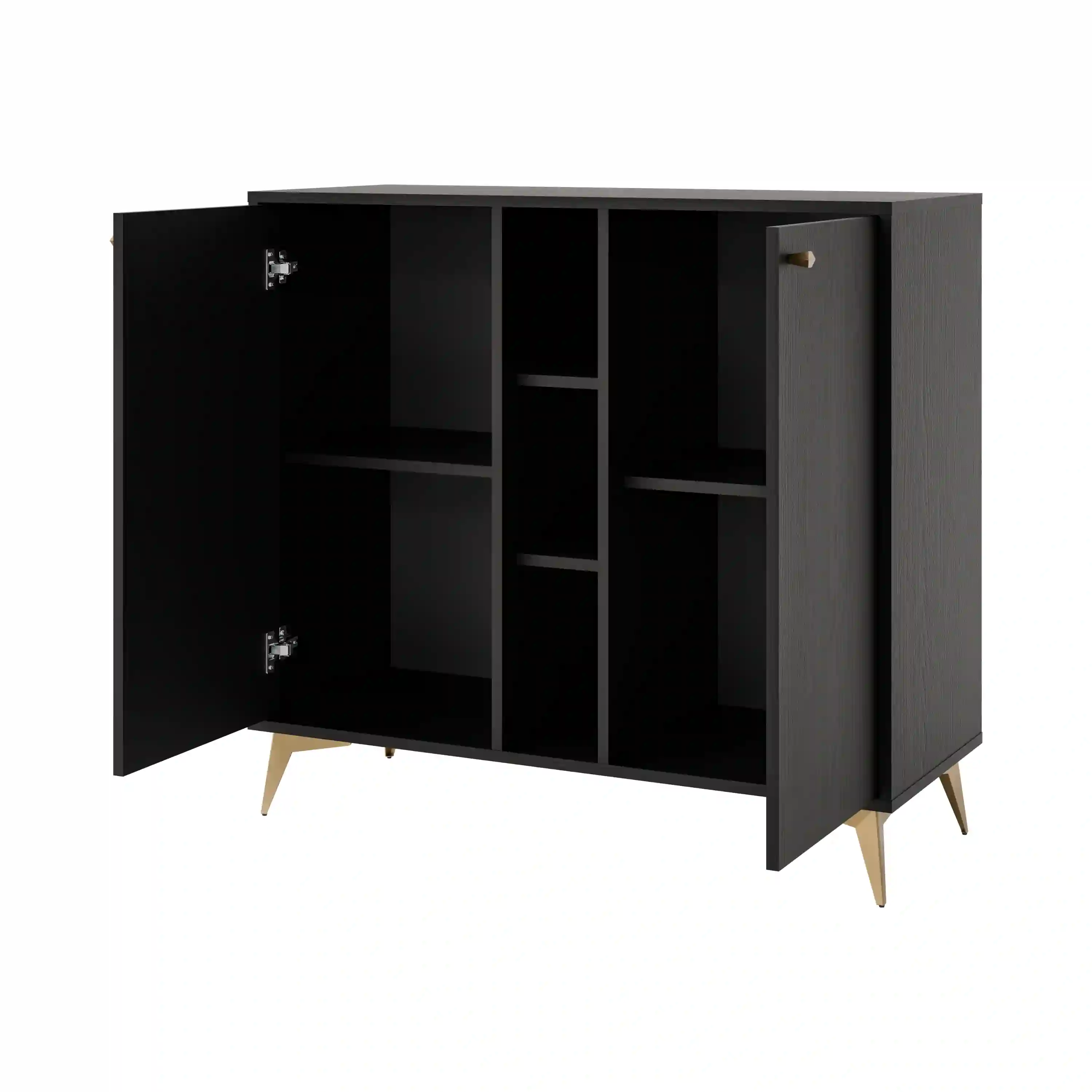 Komoda dwudrzwiowa do salonu Sakai 2F T822 Czarny