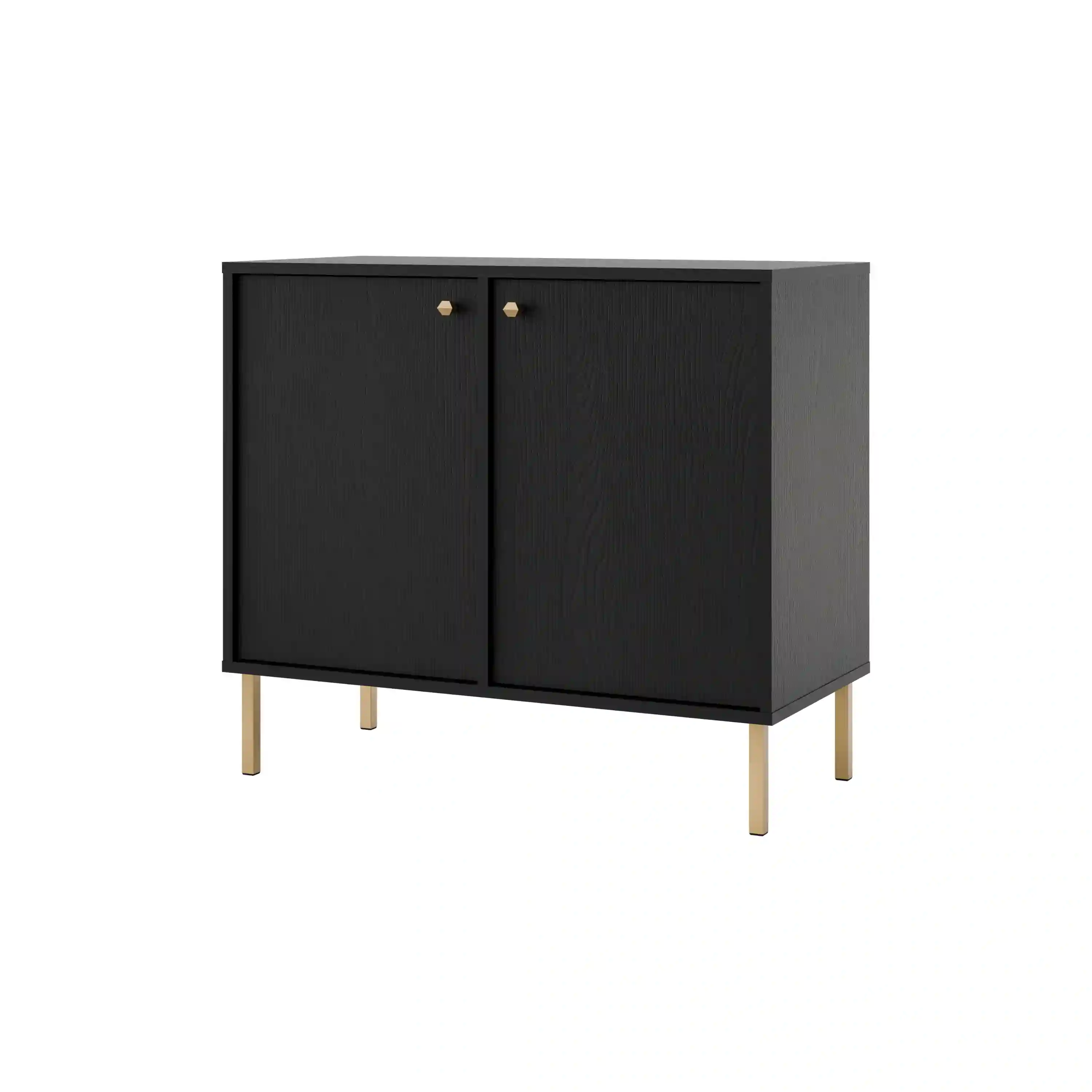 Komoda dwudrzwiowa do salonu Sakai 2F T812 Czarny