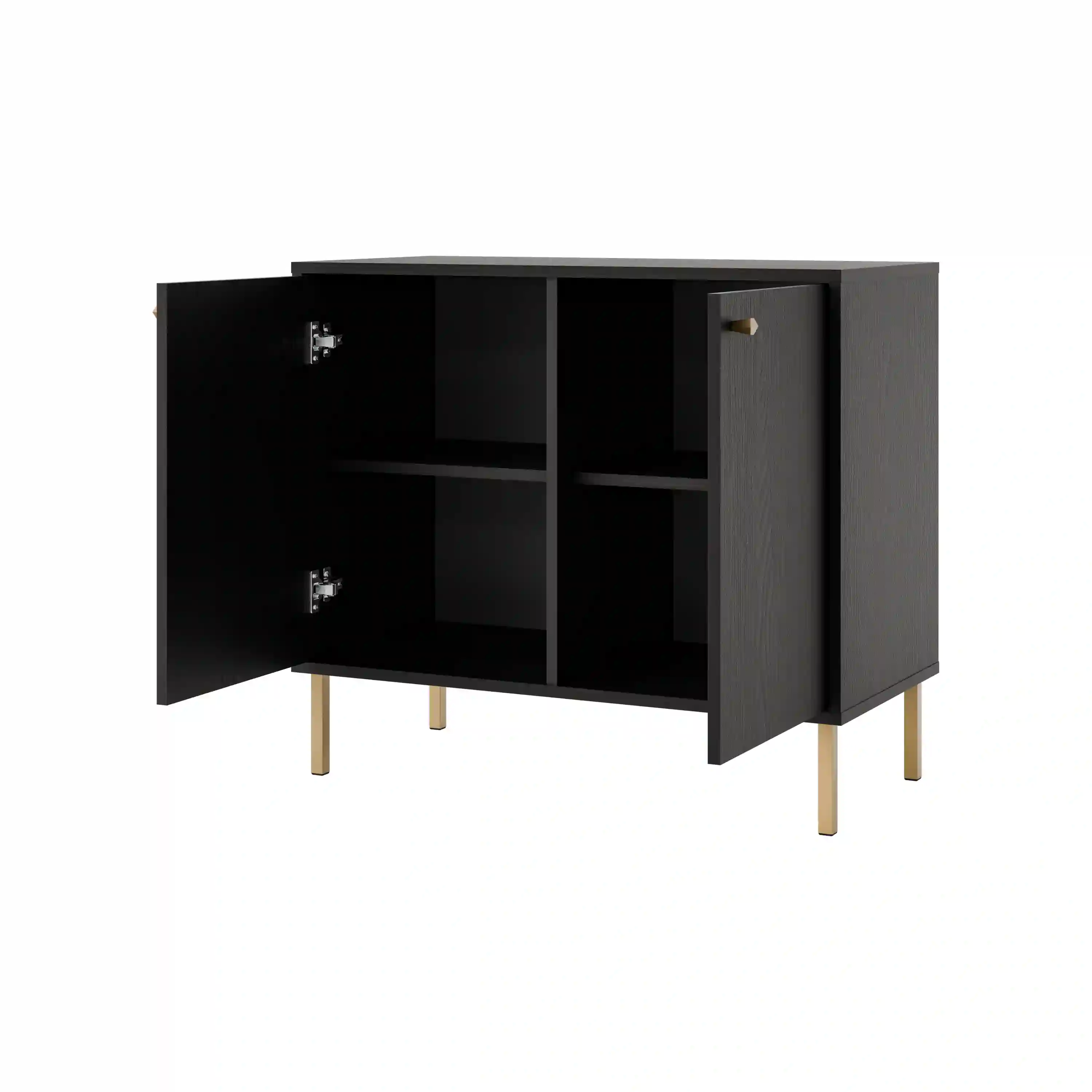 Komoda dwudrzwiowa do salonu Sakai 2F T812 Czarny