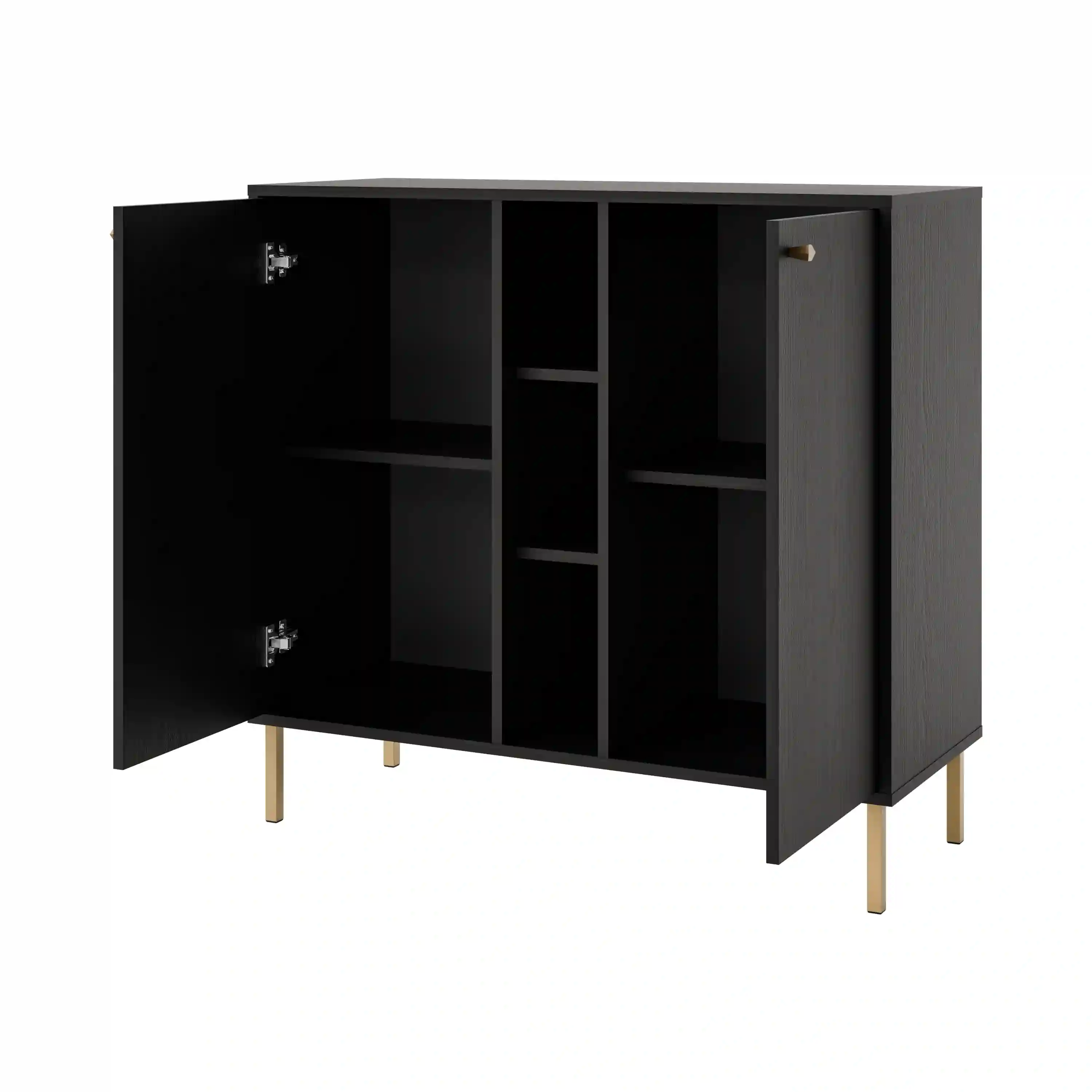 Komoda dwudrzwiowa do salonu Sakai 2F T822 Czarny