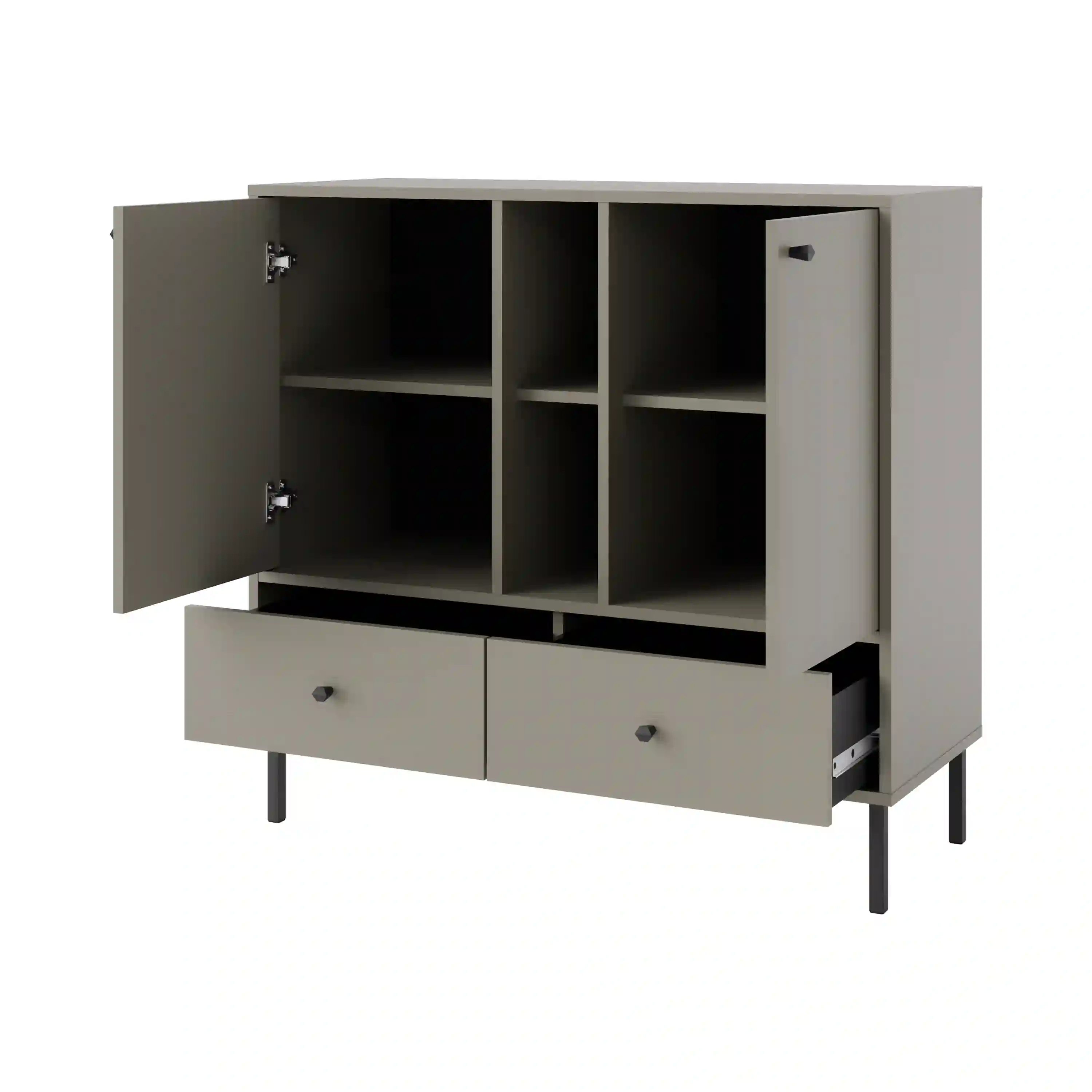Komoda z szufladami do salonu Sakai 2F 2S T825 Eukaliptus