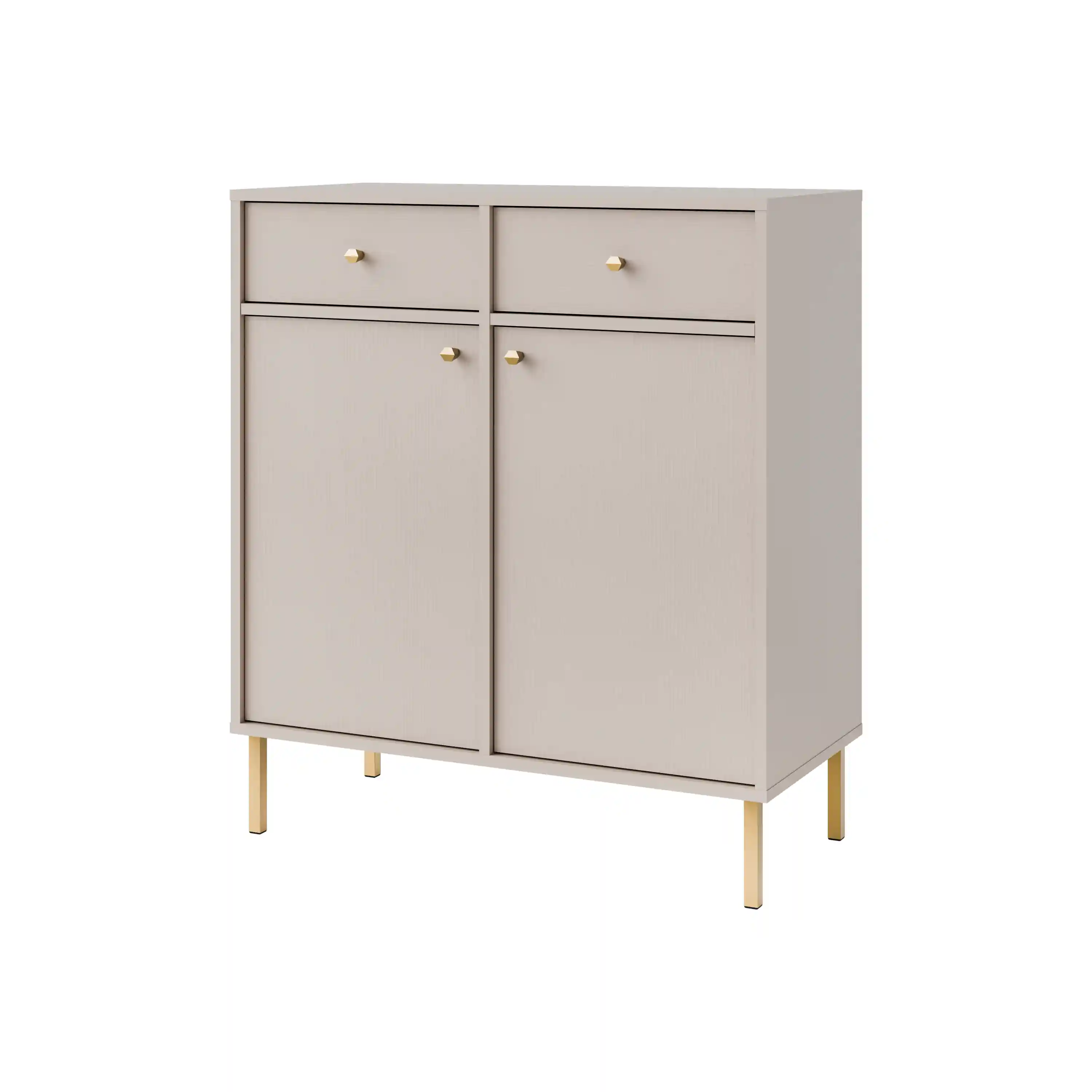 Komoda z szufladami do salonu Sakai 2F 2S T826 Beżowy