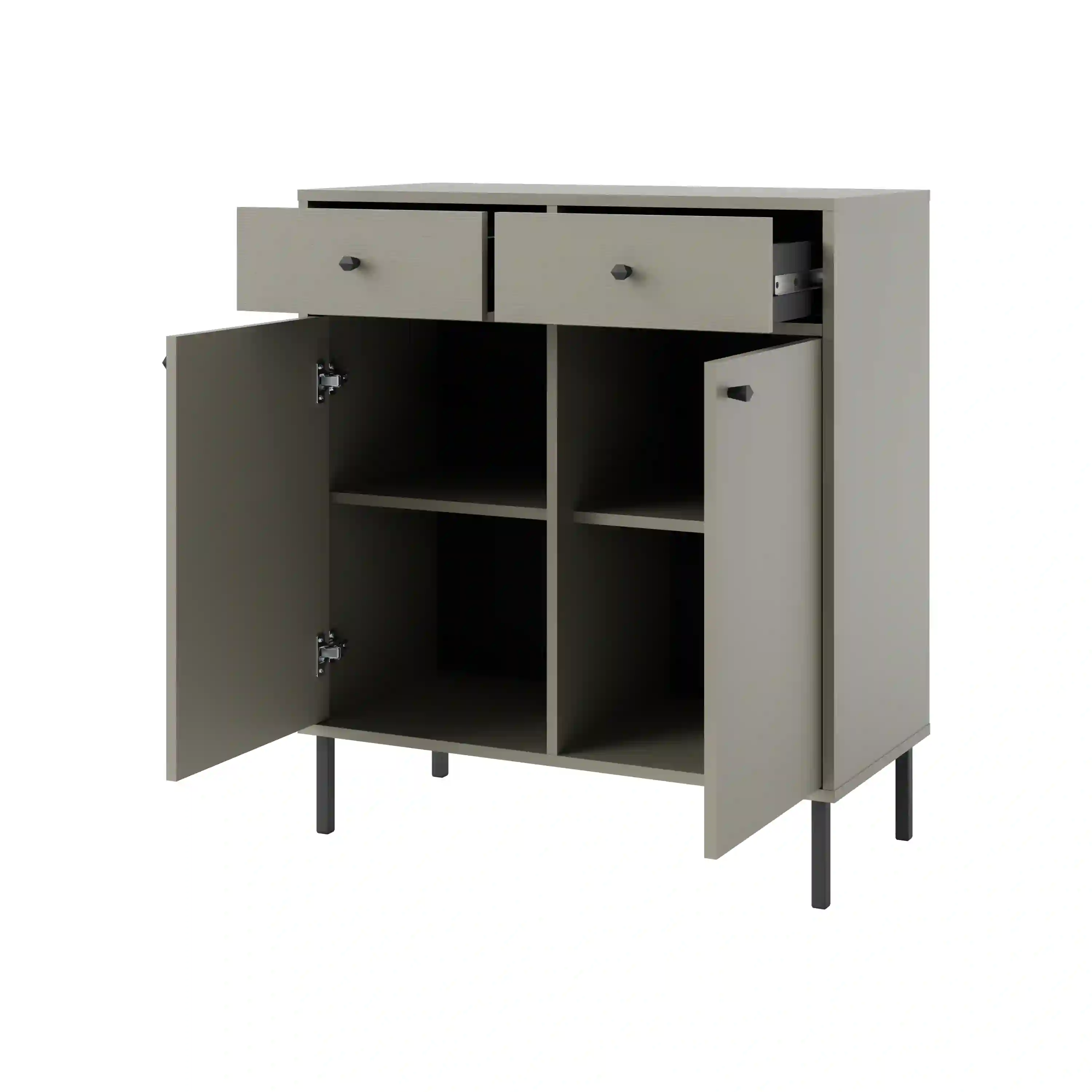 Komoda z szufladami do salonu Sakai 2F 2S T826 Eukaliptus