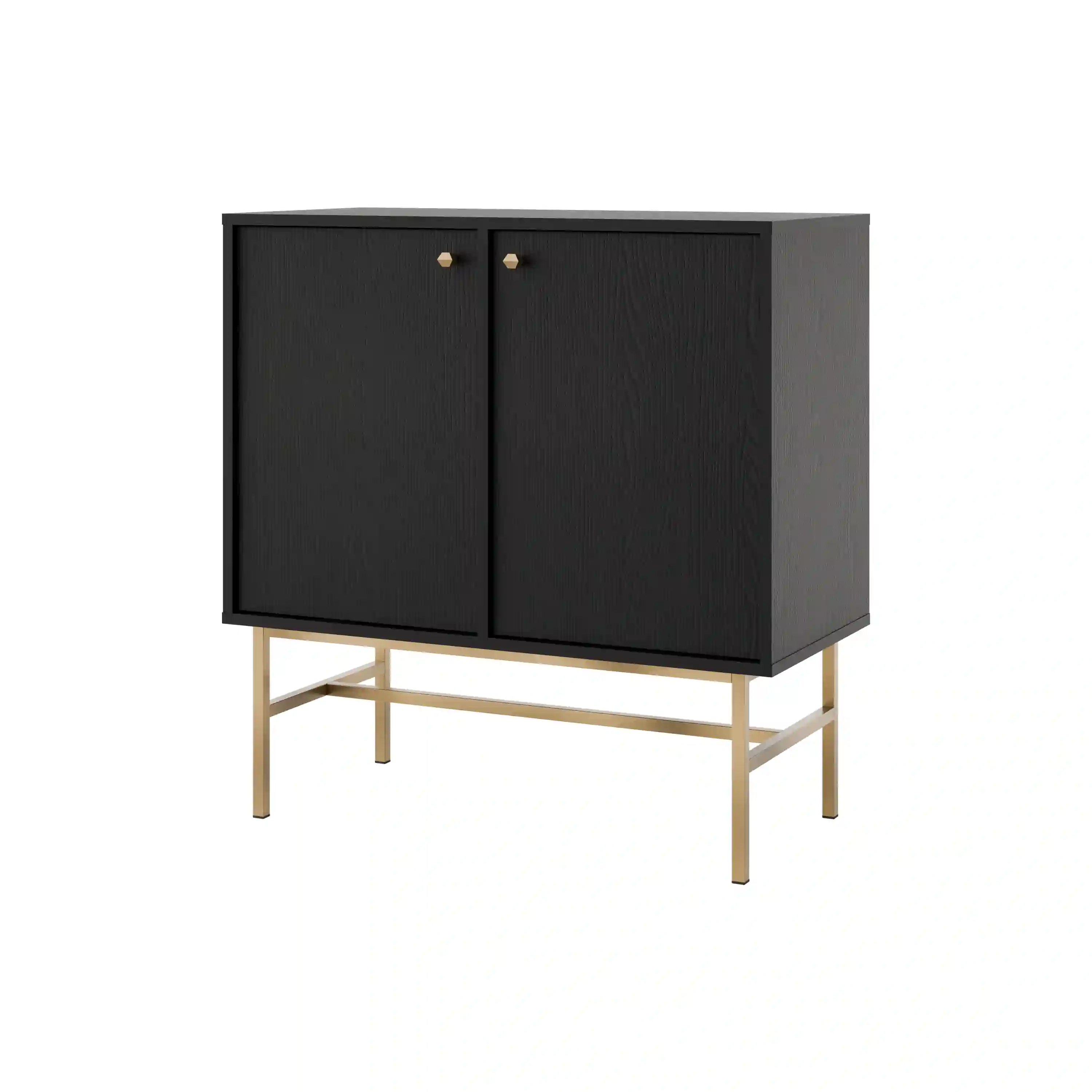 Komoda dwudrzwiowa do salonu Sakai 2F T812 Czarny