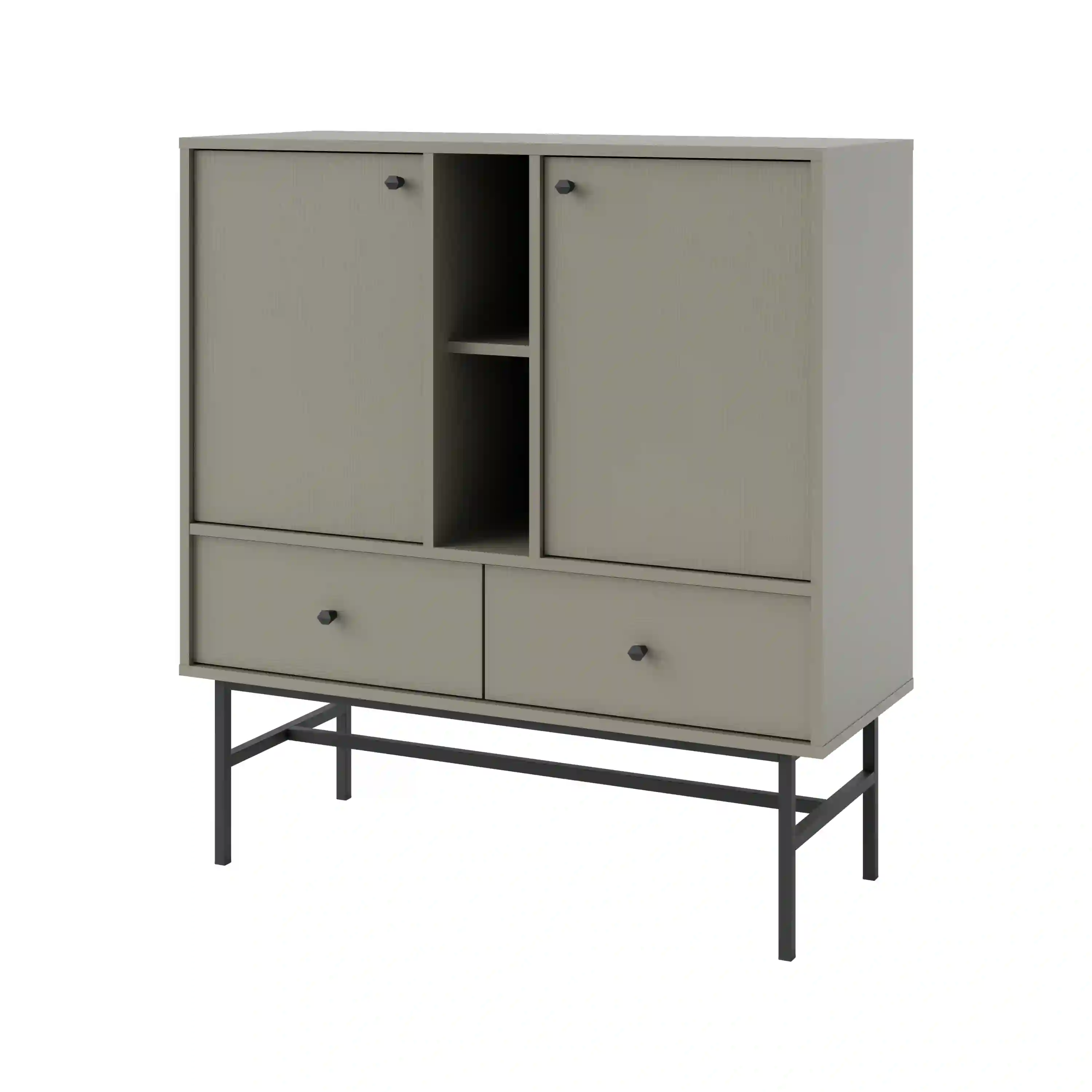 Komoda z szufladami do salonu Sakai 2F 2S T825 Eukaliptus