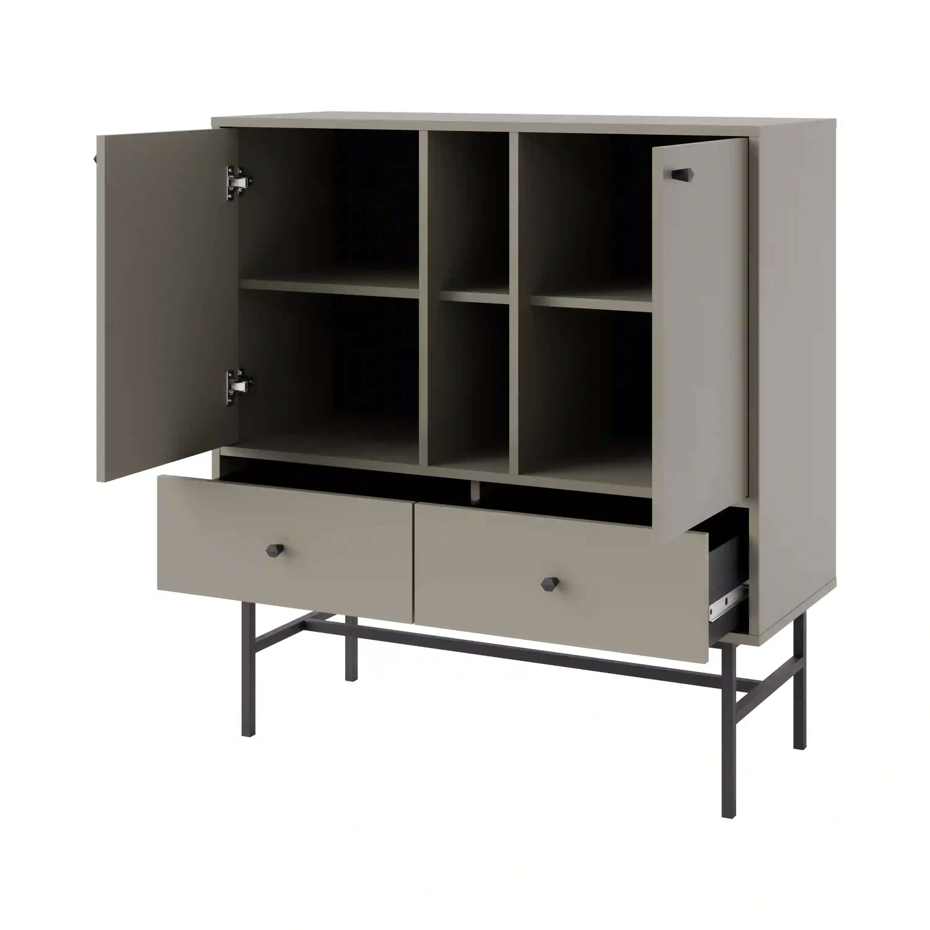 Komoda z szufladami do salonu Sakai 2F 2S T825 Eukaliptus