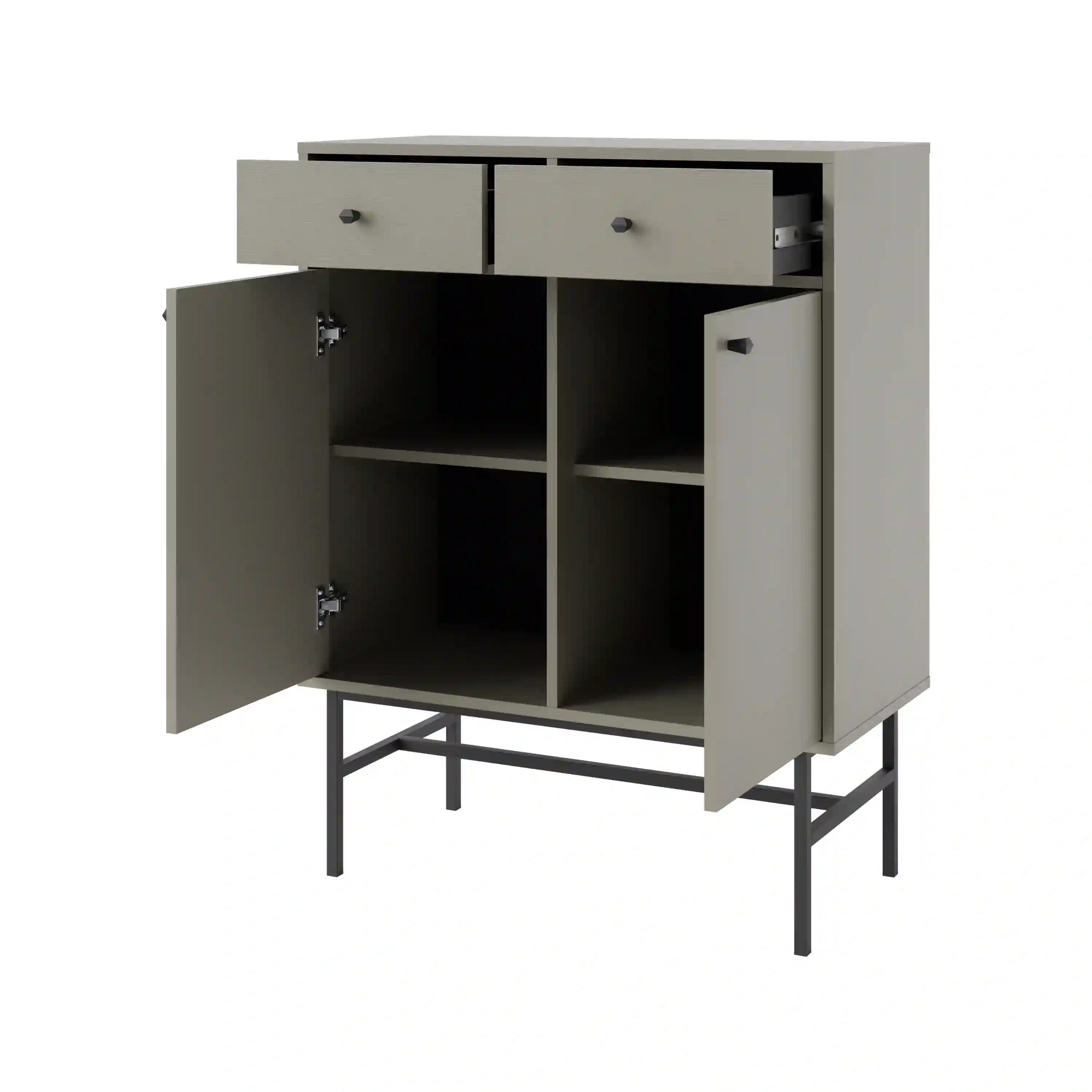 Komoda z szufladami do salonu Sakai 2F 2S T826 Eukaliptus