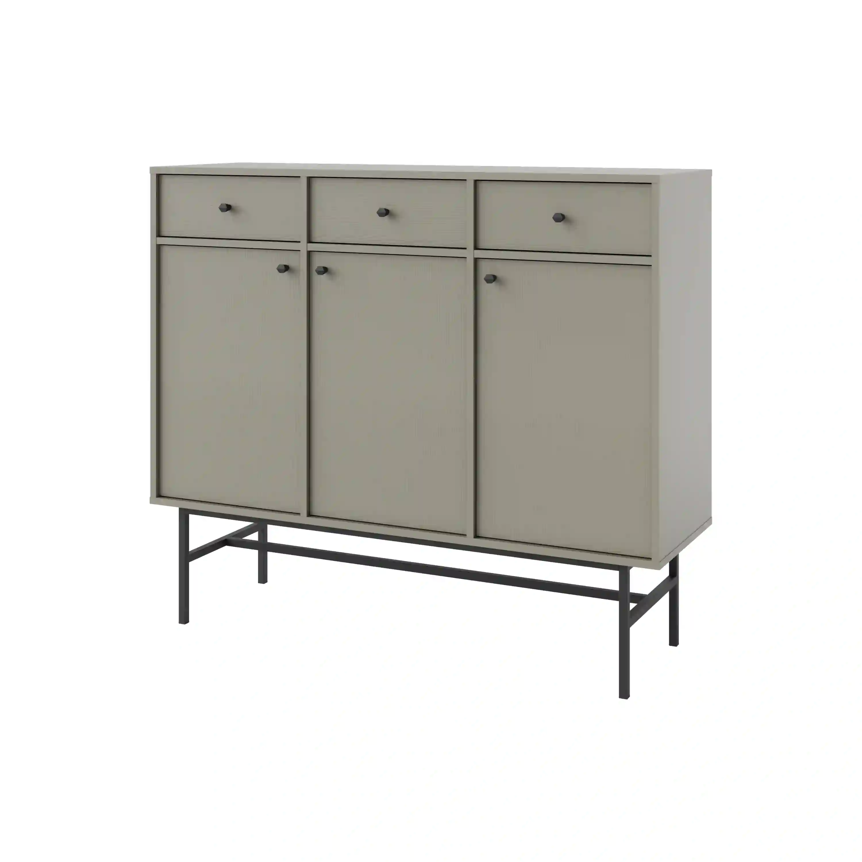 Komoda z szufladami do salonu Sakai 3F 3S T827 Eukaliptus