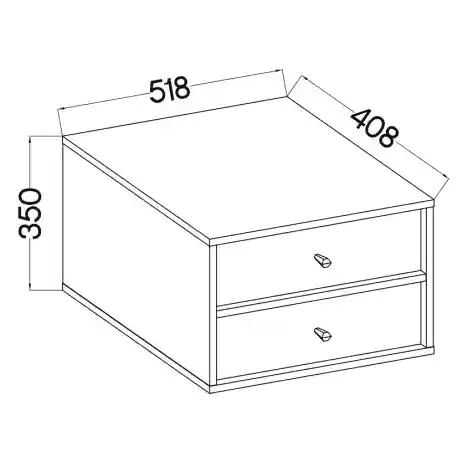 Stolik nocny z szufladami do sypialni Sakai 2S T801 Beżowy