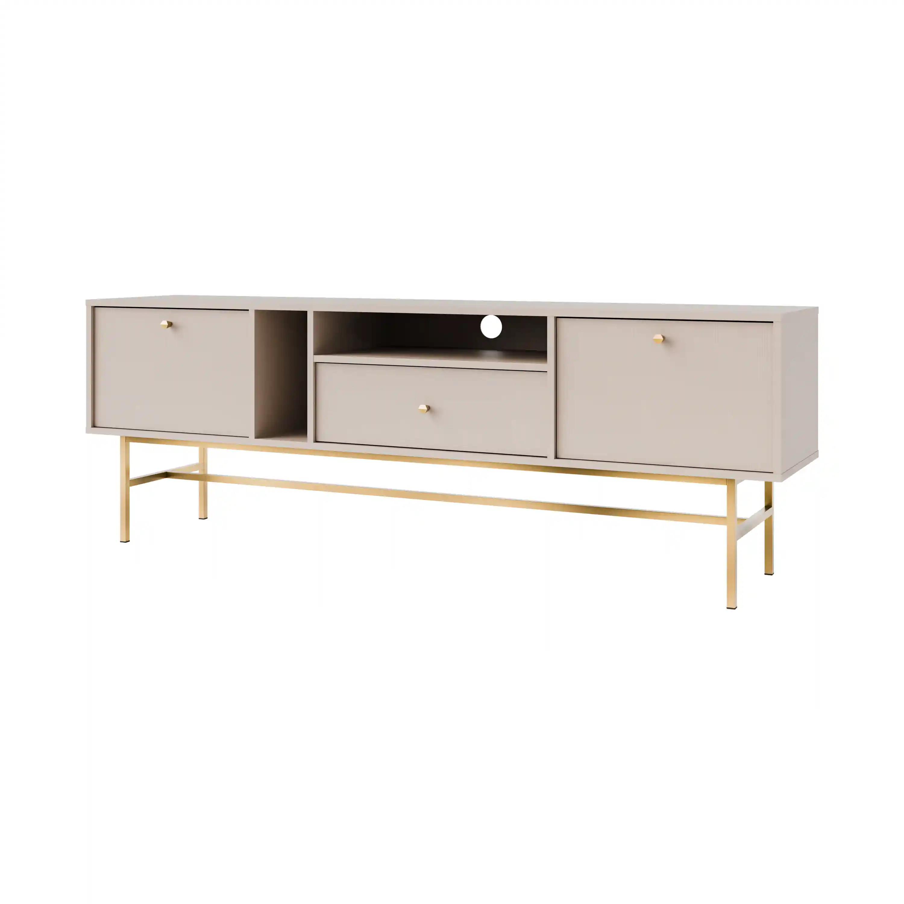 Szafka RTV stojąca do salonu Sakai 2K 1S T313 Beżowy