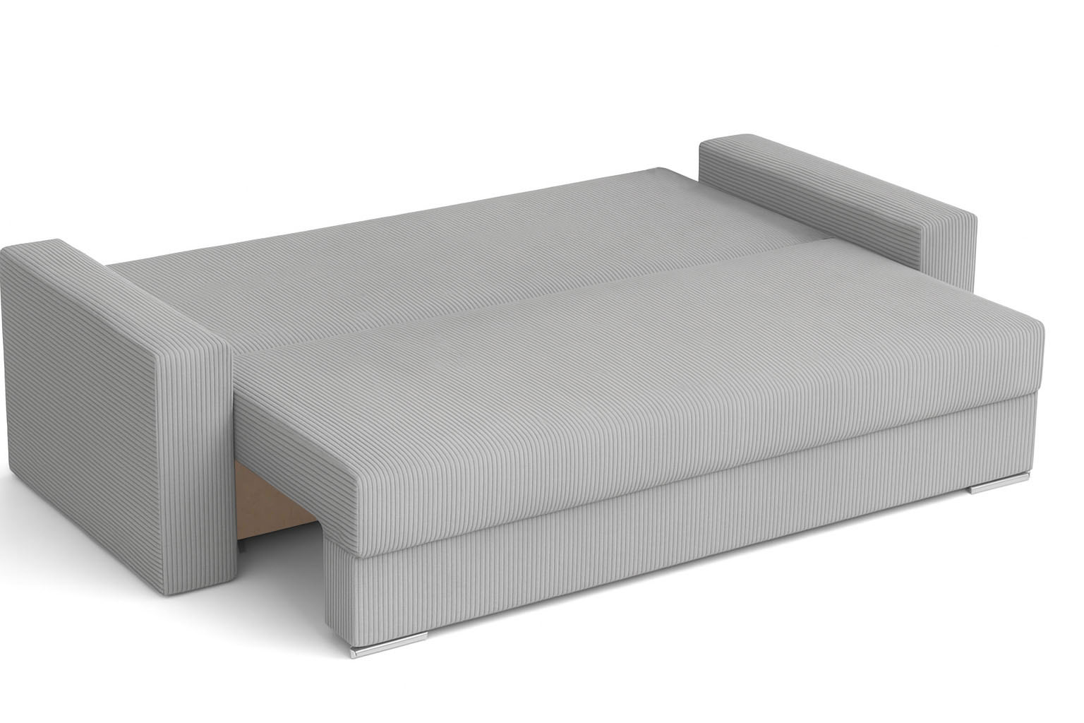 Kanapa rozkładana z funkcją spania SILVER 3 sztruks kremowa