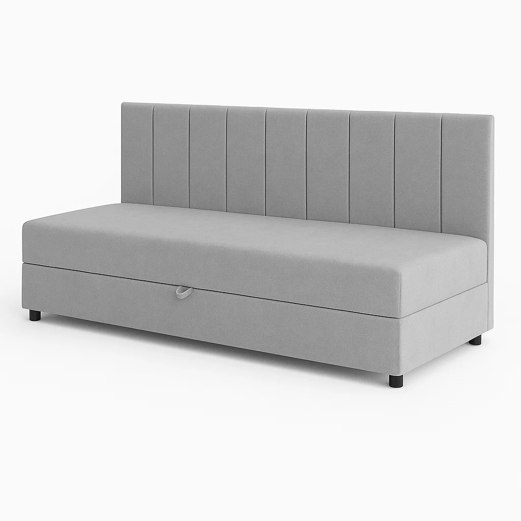 Tapczan łóżko jednoosobowe z pojemnikiem do salonu Sofaro Plus 80x180 Mięta