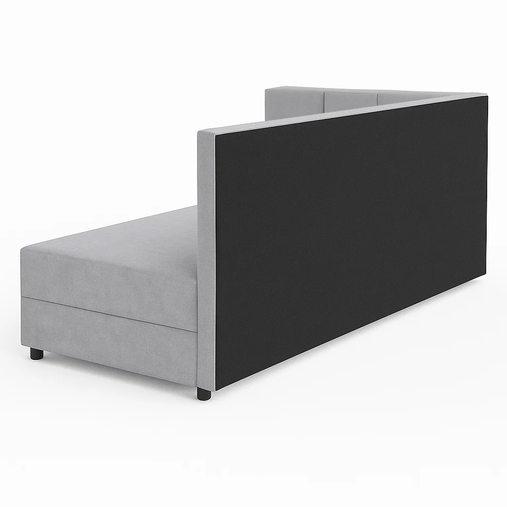 Tapczan łóżko jednoosobowe z pojemnikiem do salonu Sofaro 80x200 Szare