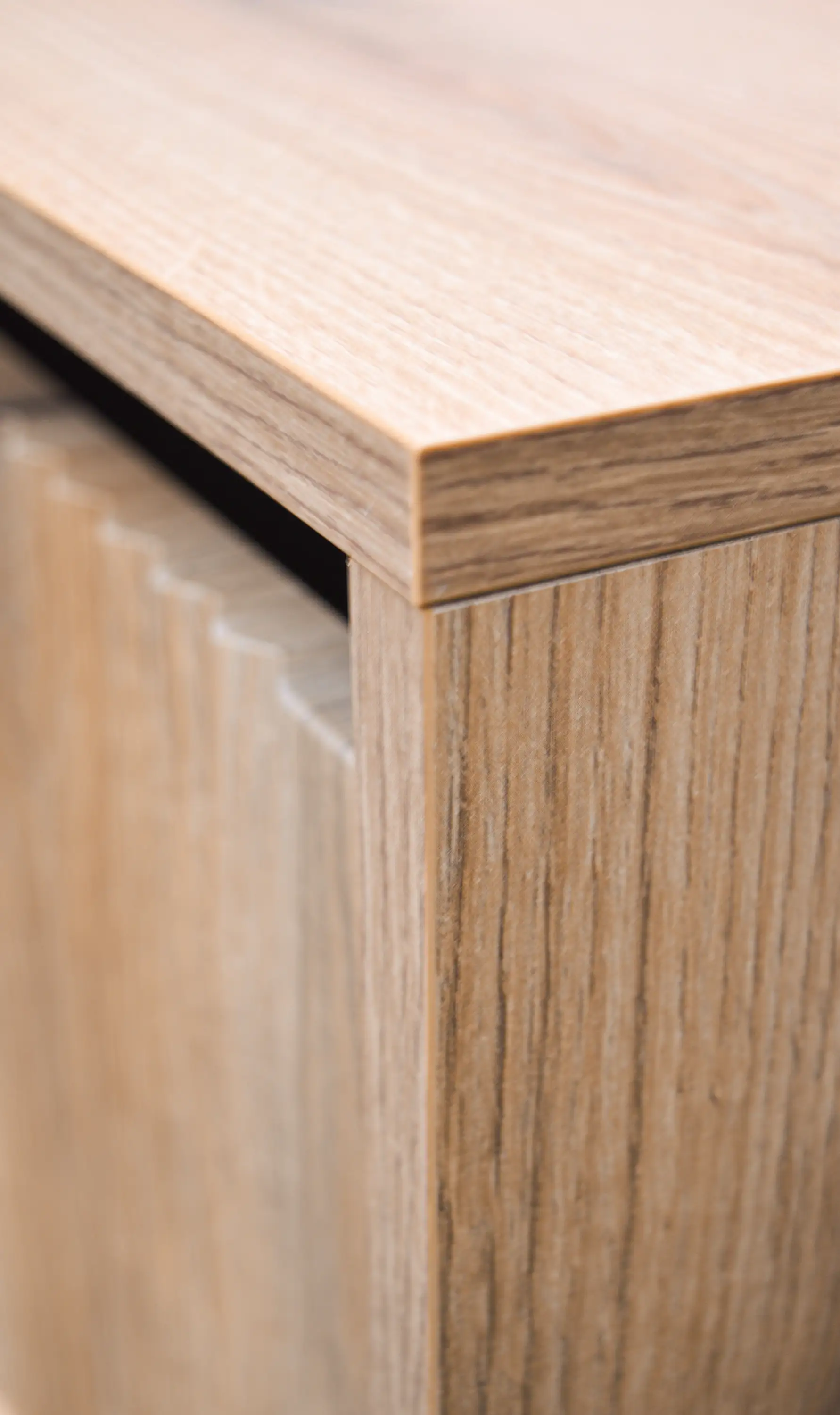 Szafka wisząca z ryflowanym frontem Yukashi 1F T501 dąb evoke