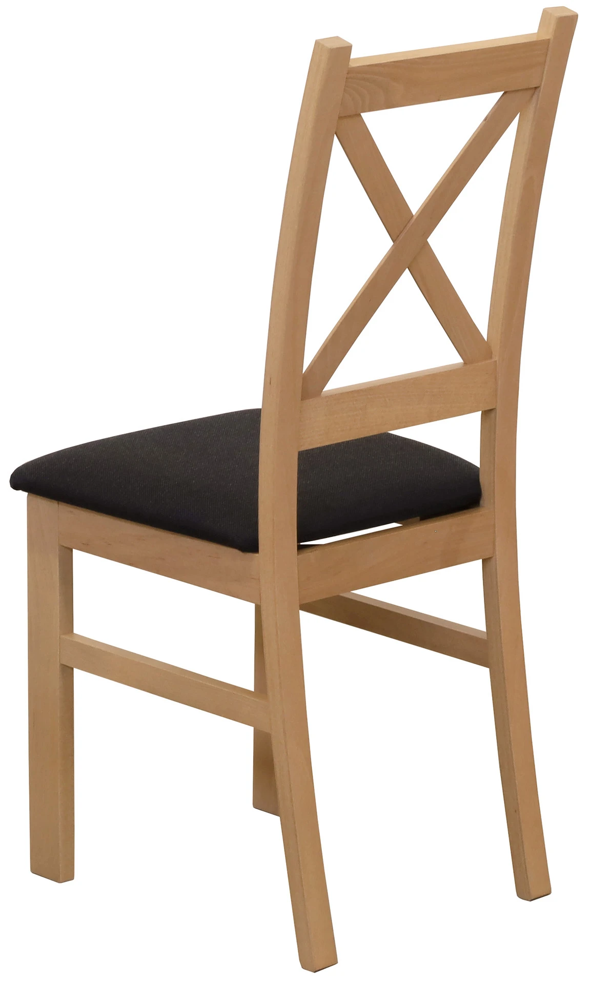 Zestaw 4x Krzesło krzyżak tapicerowane do jadalni Dąb Artisan/Czarny