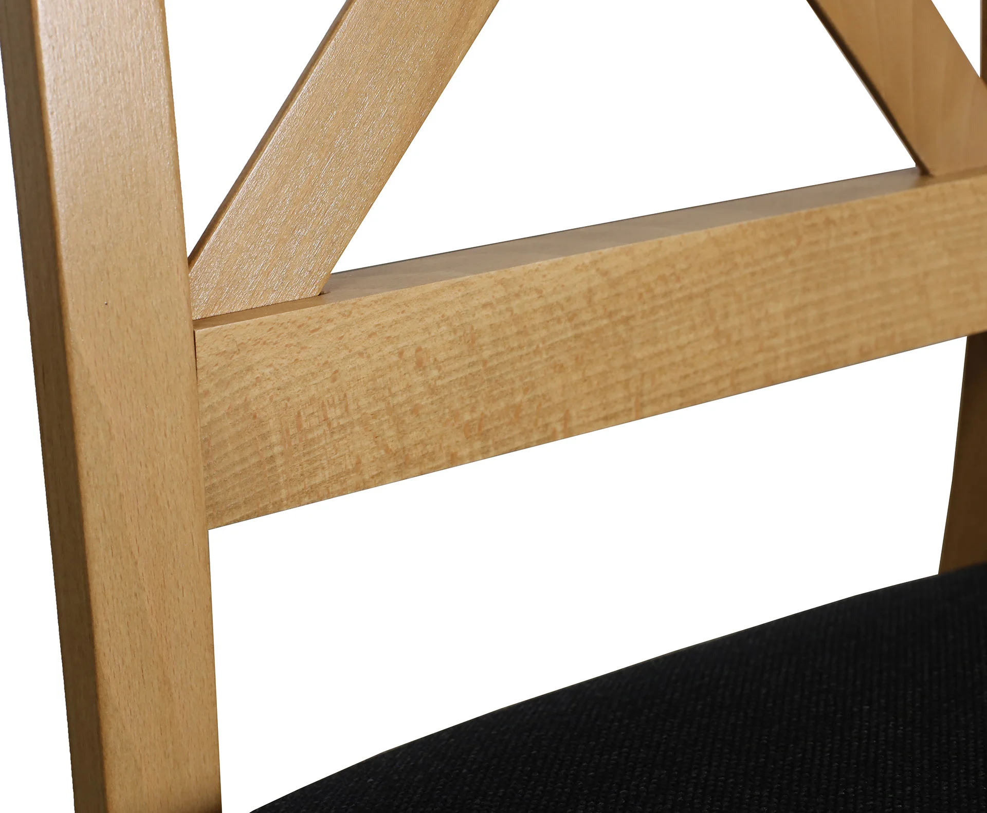 Zestaw 4x Krzesło krzyżak tapicerowane do jadalni Dąb Artisan/Czarny