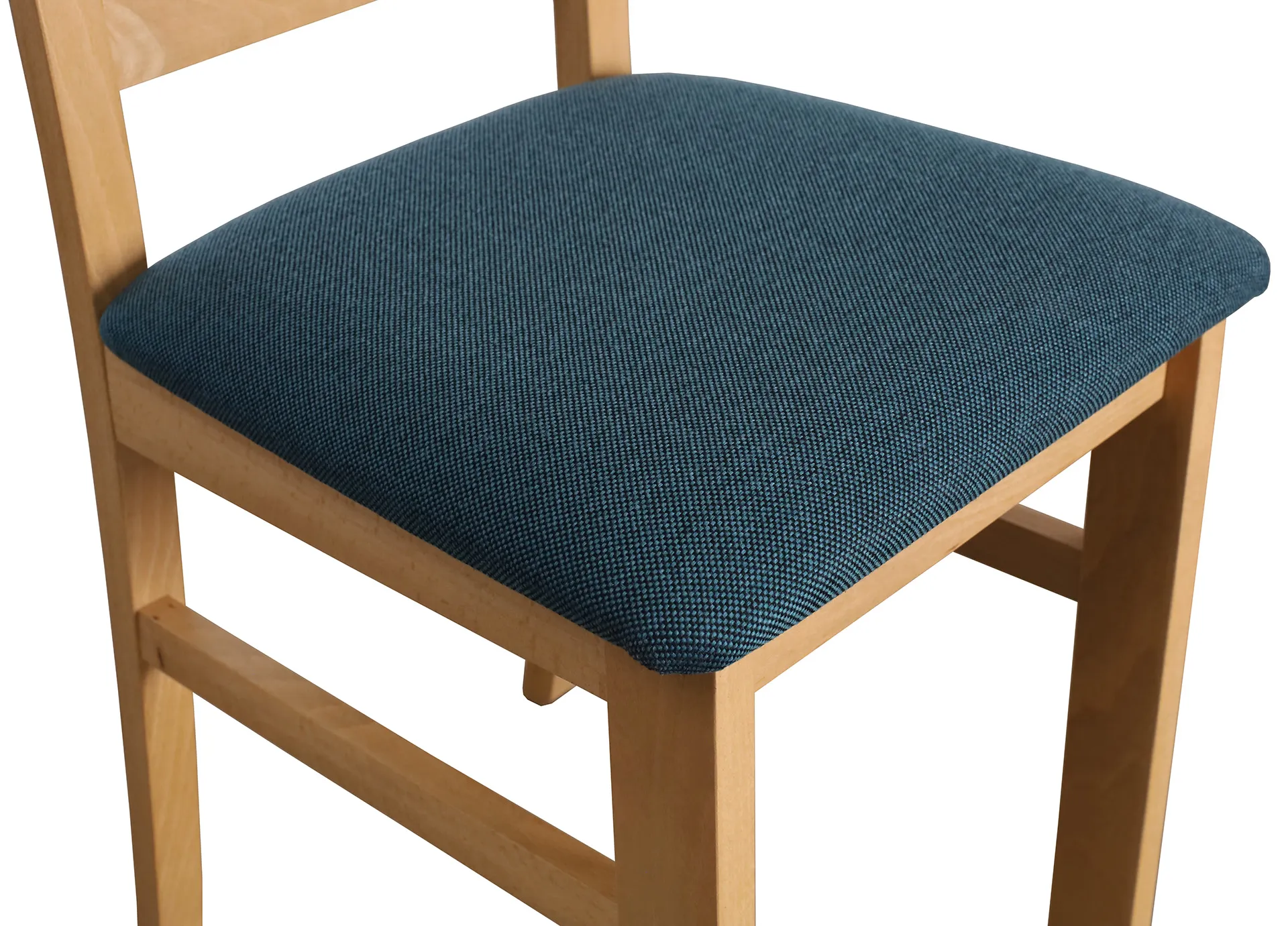 Zestaw 6x Krzesło krzyżak tapicerowane do jadalni Dąb Artisan/Turkus