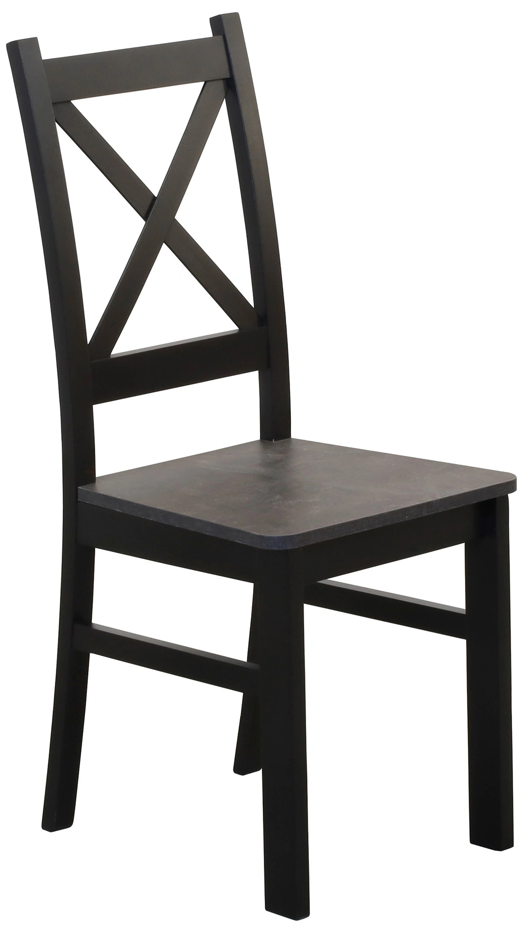 Zestaw stół 150/190x80 z 4 krzesłami do kuchni jadalni M003-4 Czarny/Beton