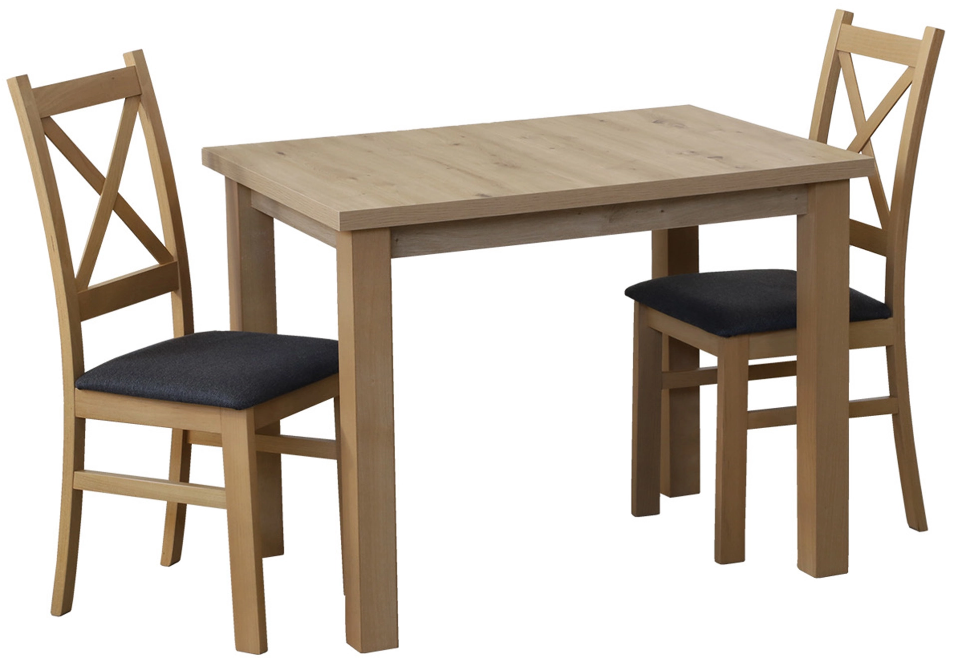 Komplet stół 100x70 z 2 krzesłami do kuchni M010-2 Dąb Artisan