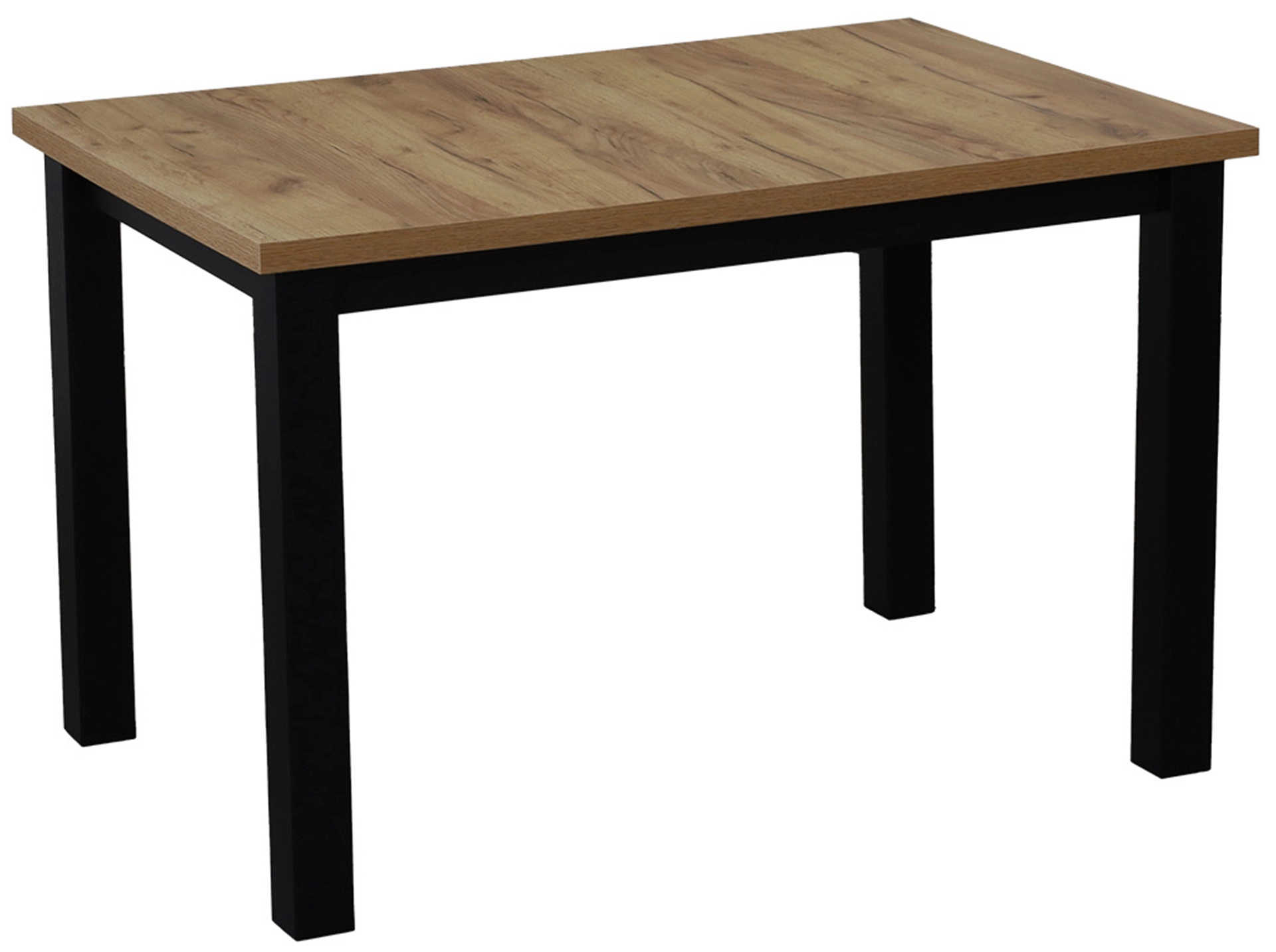 Zestaw stół 120x80 z 4 krzesłami do kuchni jadalni M020-4 Czarny/Dąb Craft