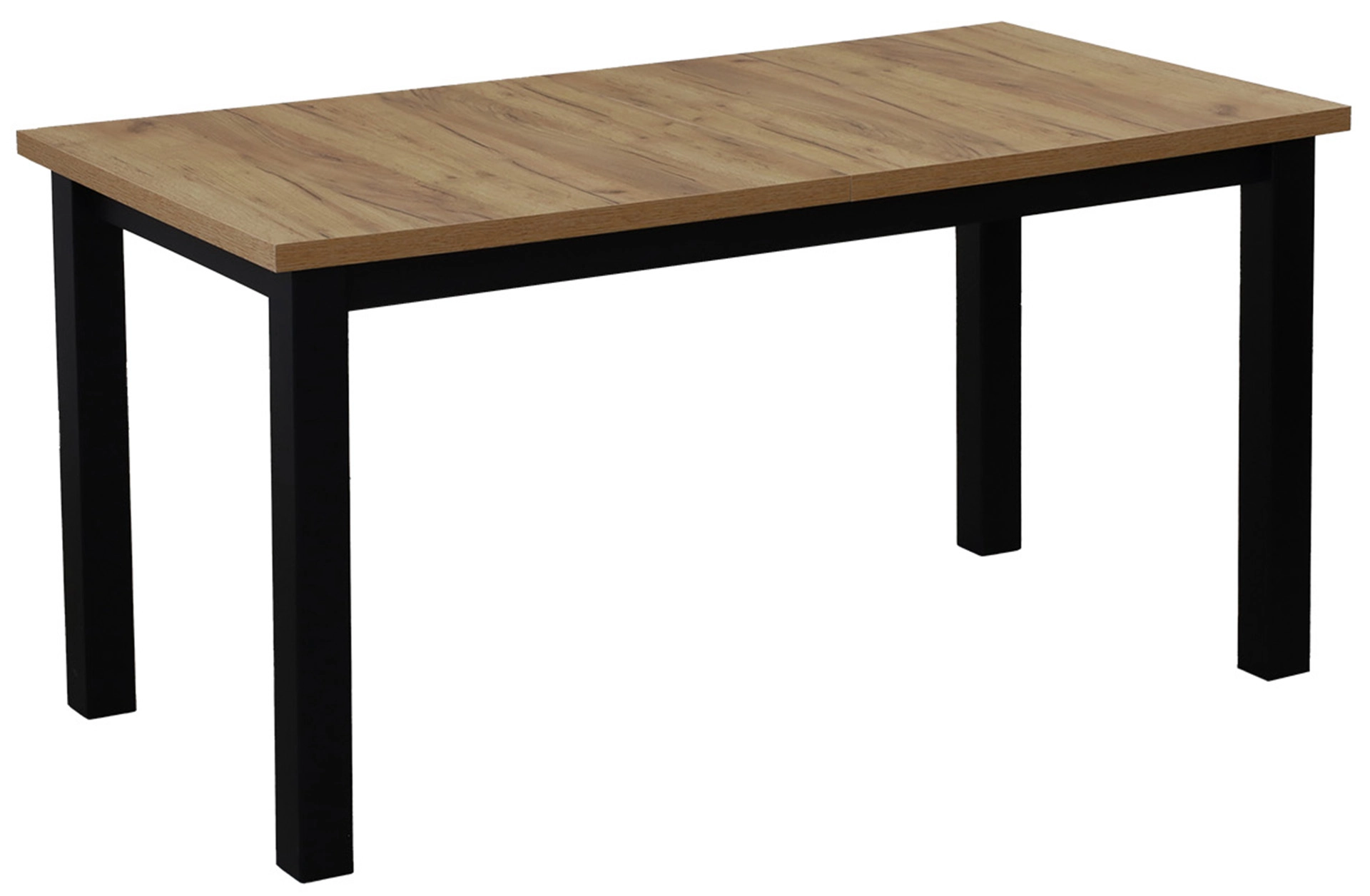 Zestaw stół rozkładany 150/190x80 do jadalni M021-4 Czarny/Dąb Craft