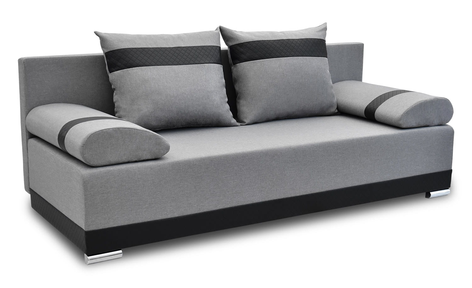 Kanapa z funkcją spania sofa rozkładana wersalka Orlean Szara