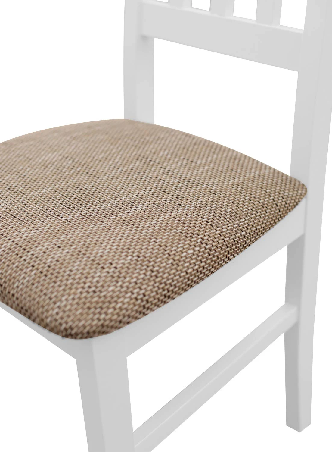 Zestaw 2x Krzesło do salonu jadalni drewniane BOS04 Biały/Beż