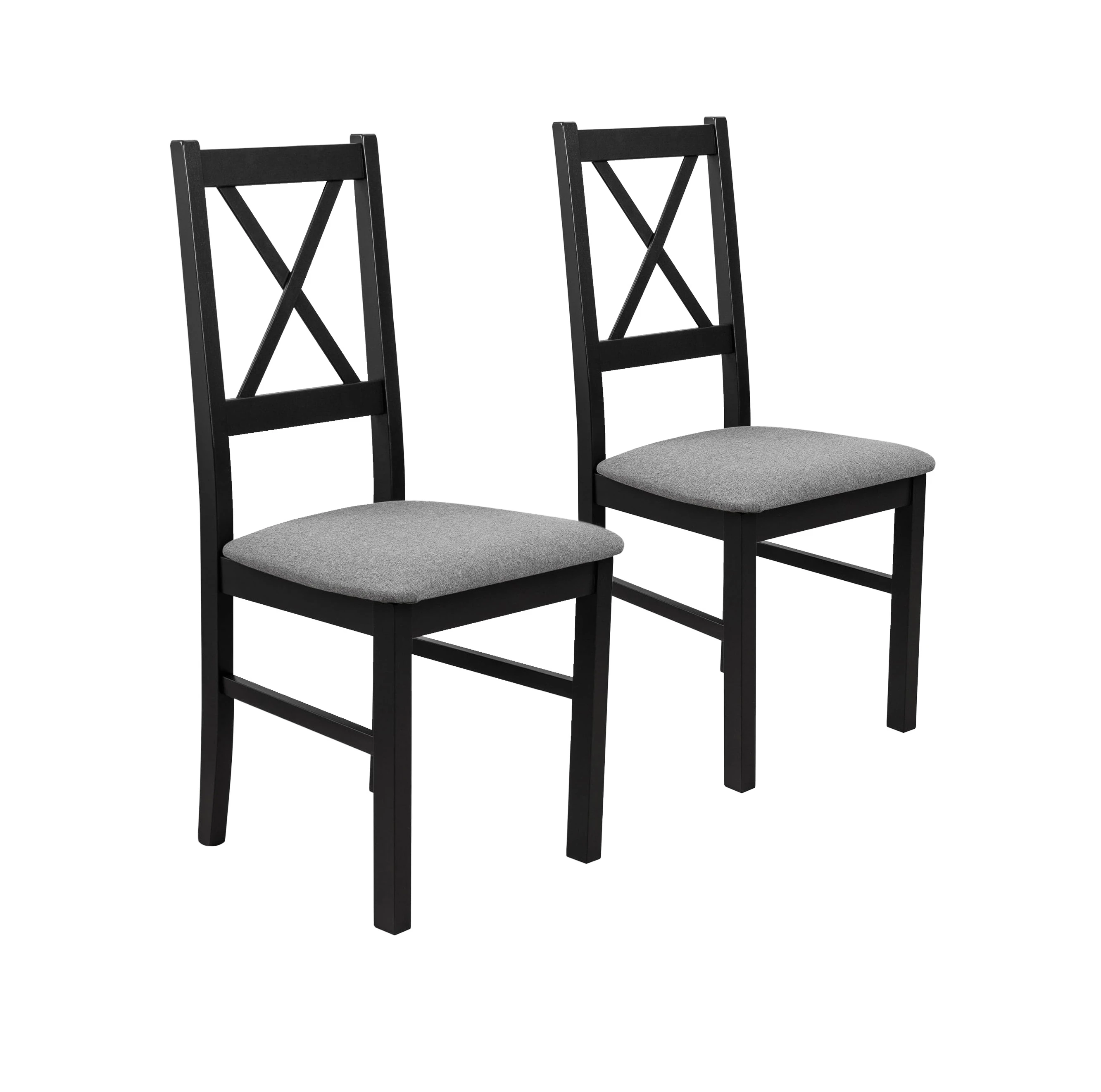 Zestaw 2x Krzesło do salonu jadalni drewniane NIL10 Czarne