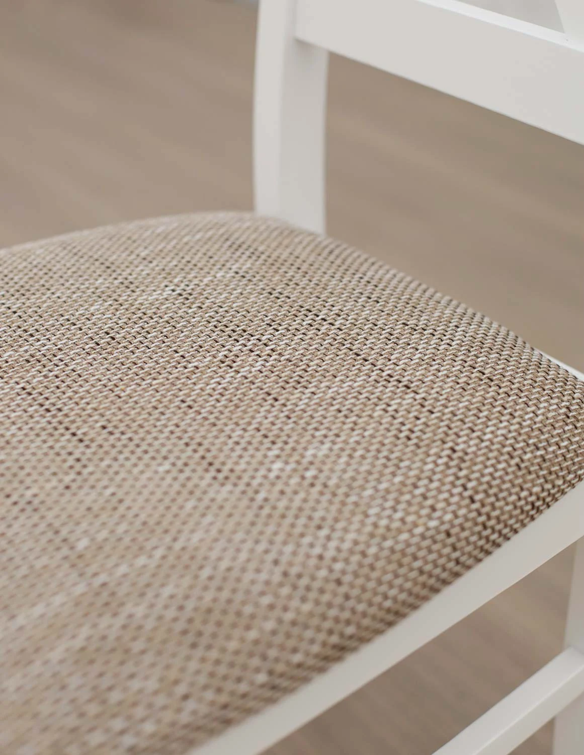 Zestaw 2x Krzesło do salonu jadalni drewniane NIL10 Biały/Beż