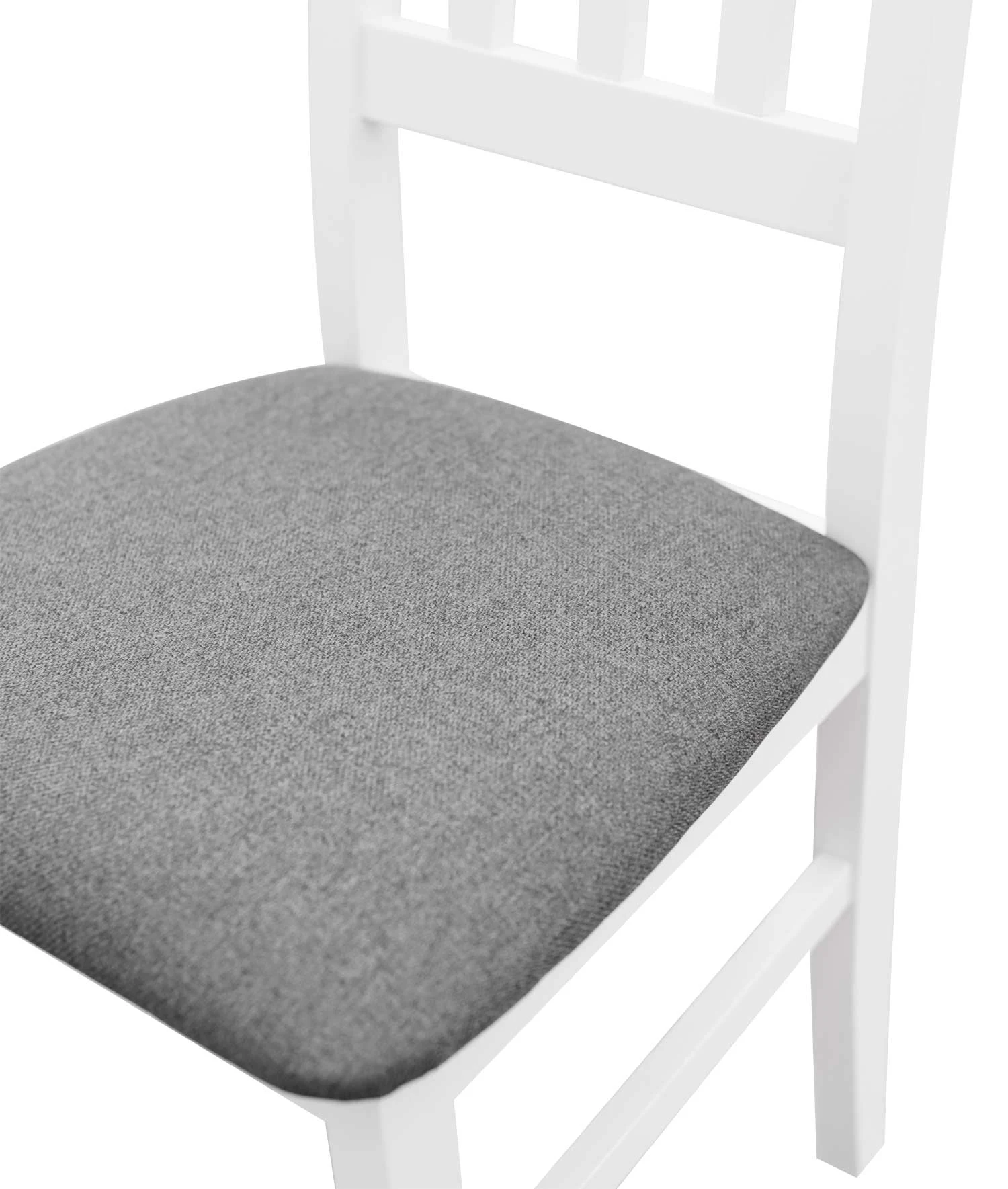 Zestaw 4x Krzesło do salonu jadalni drewniane BOS04 Biały/Grafit