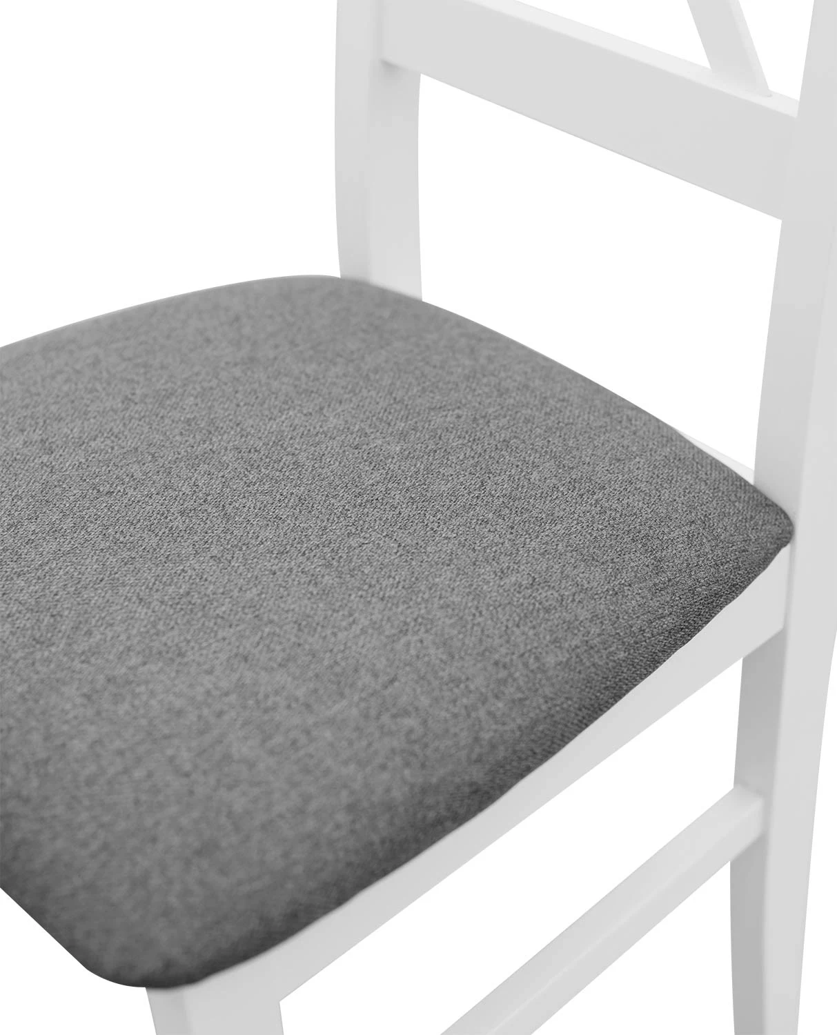 Zestaw 4x Krzesło do salonu jadalni drewniane NIL10 Biały/Grafit