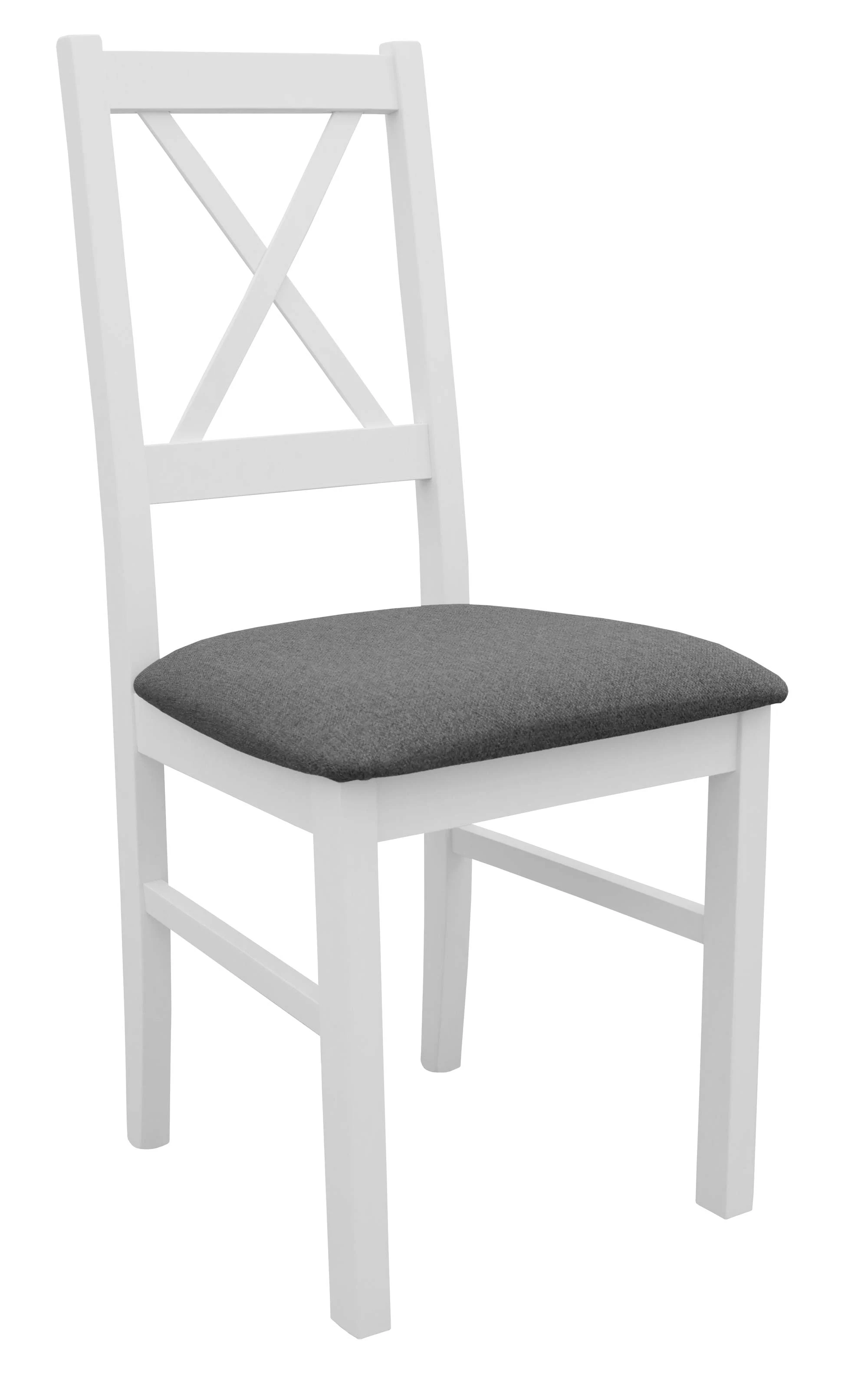 Zestaw 6x Krzesło do salonu jadalni drewniane NIL10 Biały/Grafit